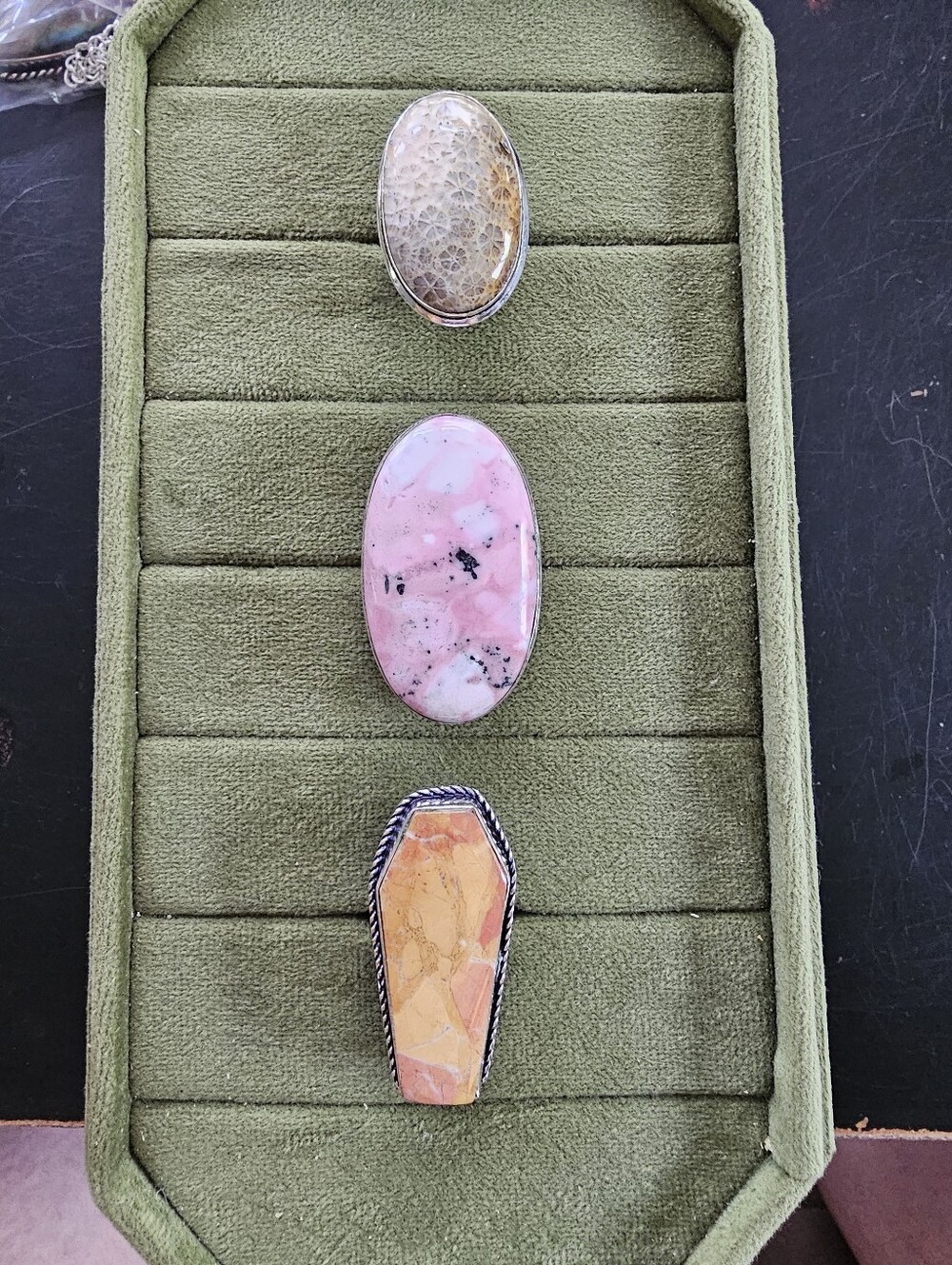 3 Silver Plated Rings Size 7 And 7.5